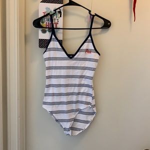 RARE VS PINK Stripe bodysuit XS